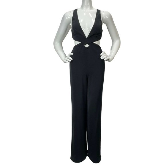 NBD x Naven Pants - NBD X Naven Jumpsuit Women Sz XS Black Madeline Criss cross Side Cutout Nwt $228